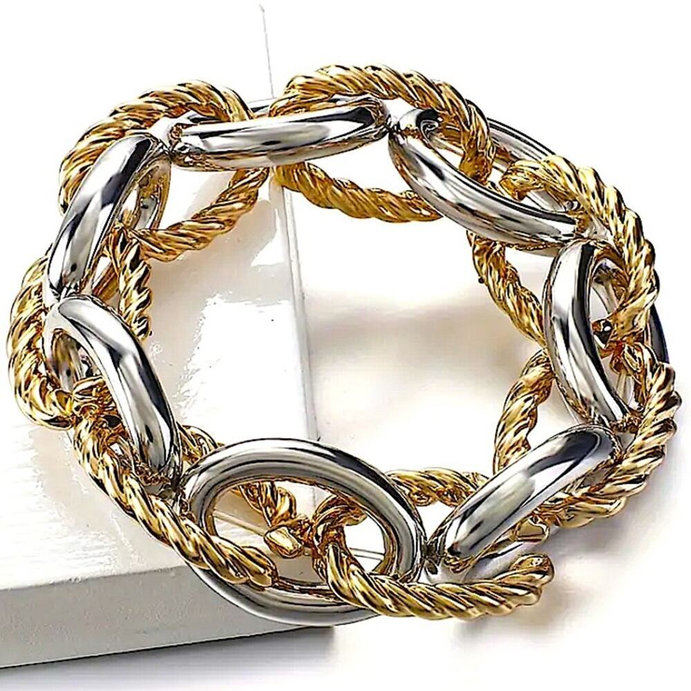 Chain Link Gold Silver Luxury Bracelet